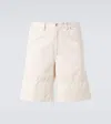 Moncler Organic Cotton Bermuda Shorts In White