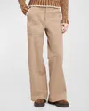 Moncler Straight Pants In Beige