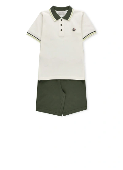 Moncler Kids' Cotton Two-piece Set In Green
