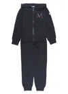 Moncler Ensemble De Survêtement En Coton À Logo Brodé In Black