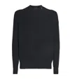 Moncler Cotton Waffle-knit Sweater In Black