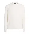 Moncler Cotton Waffle-knit Sweater In White