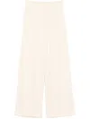 Moncler Cotton Wide-leg Track Pants In Neutrals