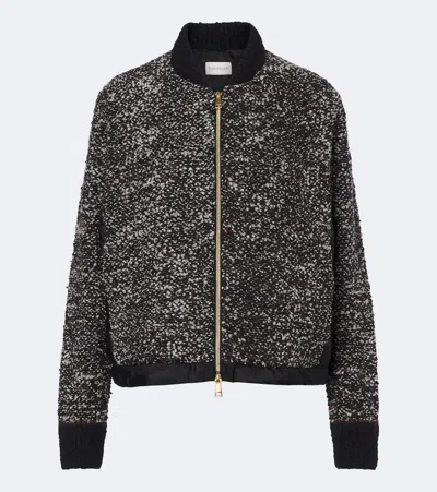 Moncler Cotton, Wool, And Alpaca-blend Cardigan In Black