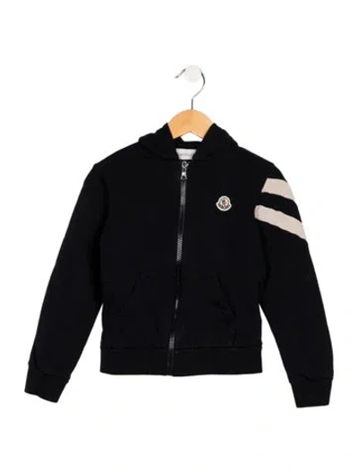 Pre-owned Moncler Kids' Cotton Zip Up Hoodie In Blue
