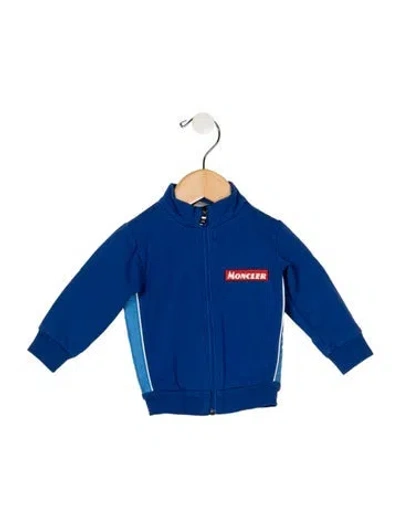 Pre-owned Moncler Babies' Cotton Zip Up Hoodie In Blue