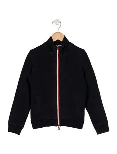 Pre-owned Moncler Kids' Cotton Zip Up Sweater In Blue
