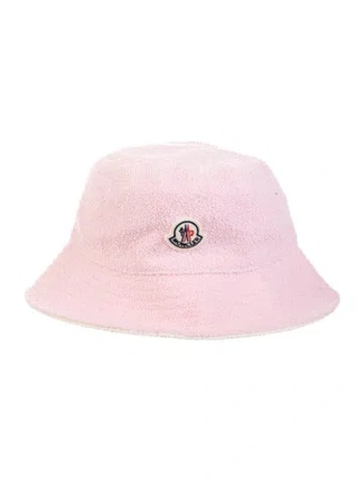Pre-owned Moncler Cotton-blend Bucket Hat W/tags In Pink