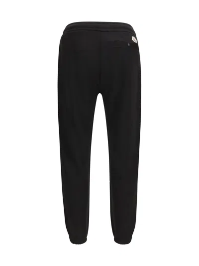 Moncler Cotton-blend Fleece Joggers In Black