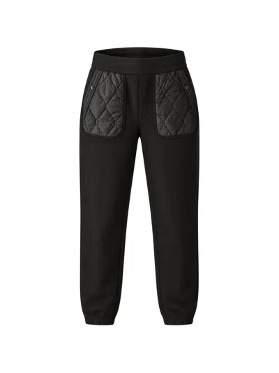 Moncler Cotton-blend Track Pants In Black