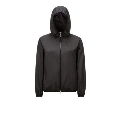 MONCLER FEGEO HOODED WINDBREAKER, WOMEN, BLACK, SIZE: 3
