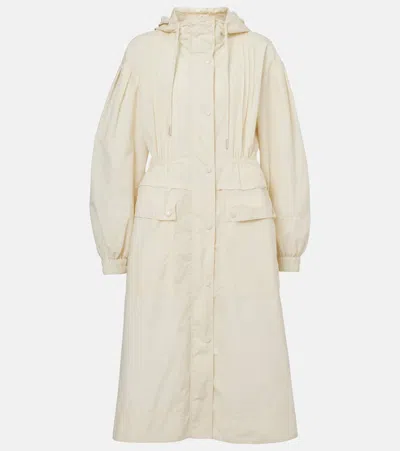 Moncler Coupiac Poplin Parka In White