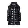 Moncler Womens Black Courcelles Hooded Shell-down Jacket