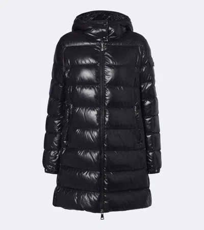 Moncler Courcelles Hooded Down Coat In Black