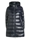 Moncler Courcelles Glossed Shell Parka Coat In Multi