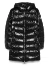 Moncler Courcelles Long Down Jacket In Black