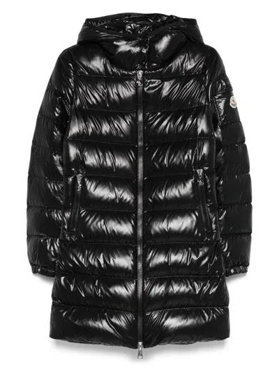 Moncler Courcelles Long Down Jacket In Black