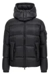 Moncler Boxy Puffer Jacket Adjustable Hood In Black