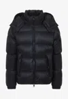 Moncler Mens Black Couyere Nylon-down Jacket In Black