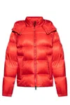 Moncler Couyere Hooded Down Jacket In Red
