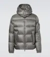 Moncler Couyere Short Down Jacket With Hood In Gray