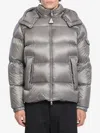 Moncler Mens Charcoal Couyere Logo-patch Padded Down Jacket In Gray