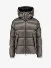Moncler Couyere Short Down Jacket With Hood In Gray