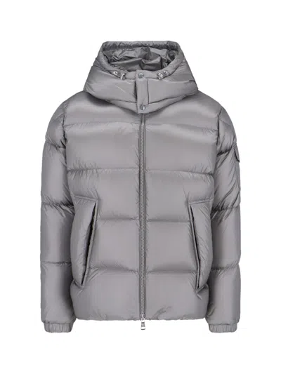 Moncler "couyere" Short Down Jacket In Grey