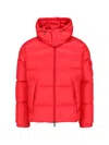 Moncler Nylon Couyere Down Jacket Featuring Hood In Red
