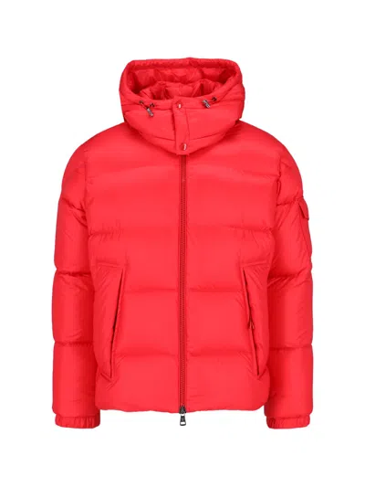 Moncler "couyere" Short Down Jacket In Red