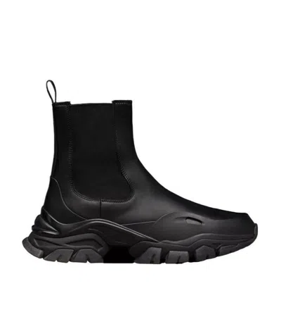 Moncler Cowhide Boots In Black