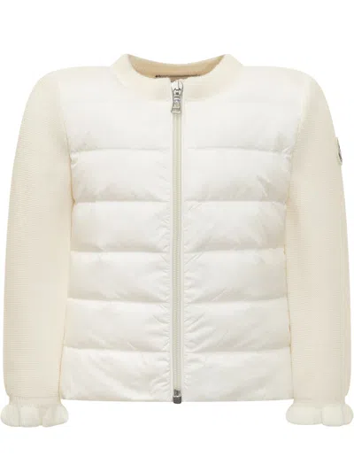 Moncler Cozy Cardigan In Bianco