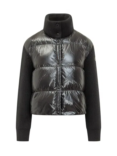 Moncler Cozy Knit Cardigan For Ss26 In Black