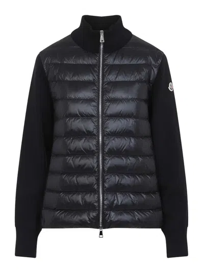 Moncler Tricot Cardigan In Black