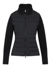 Moncler Padded Wool Zip-up Cardigan In Black
