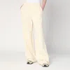 Moncler Cream-colored Cotton Trousers In White