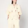 Moncler Cream-colored Zip-up Sweatshirt In White