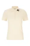 Moncler Beaded Polo Top In Crema