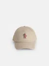 Moncler Cream Cotton Cap In Cream
