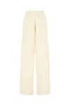 Moncler Cream-colored Cotton Trousers In Crema