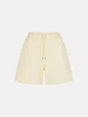 Moncler Cream Cotton Shorts In Cream