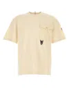 Moncler T-shirt In Cotone Crema Uomo In 034