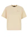 Moncler Grenoble White T-shirt With Logo Printed On The Front And Logo Patch On The Sleeve In Cotton In Neutral