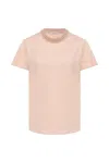Moncler Cream Cotton T-shirt In Pink