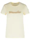 Moncler Cotton Crew-neck T-shirt In Beige