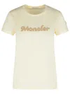 Moncler Cotton Crew-neck T-shirt In Beige