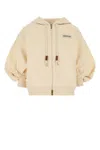Moncler Cream-colored Zip-up Sweatshirt In 050