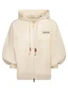 Moncler Cream-colored Zip-up Sweatshirt In 050