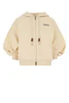 Moncler Drawstring-hood Kangaroo-pocket Jacket In Beige