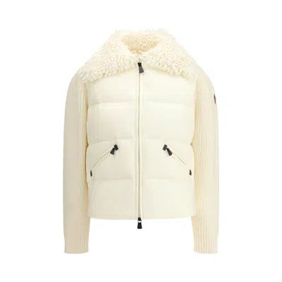 MONCLER CREAM POLYAMIDE COAT
